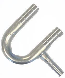 Stainless Steel Barbed Fitting U Bend 10-10 mm with 7 mm Outlet