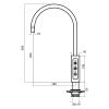 3-way C auxiliary fitting suitable for carbonated water + water