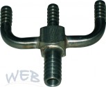 Stainless Steel Barbed Fitting W Piece 10-7-7-7 mm