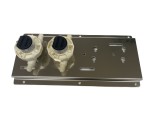 Montageblech Edelstahl 300 x 140 mm / für 4 Digmesa Flowmeter