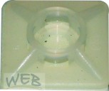 Klebelsockel für Kabelbinder bis 3,6mm 2-Weg 20 x 20 mm, natur